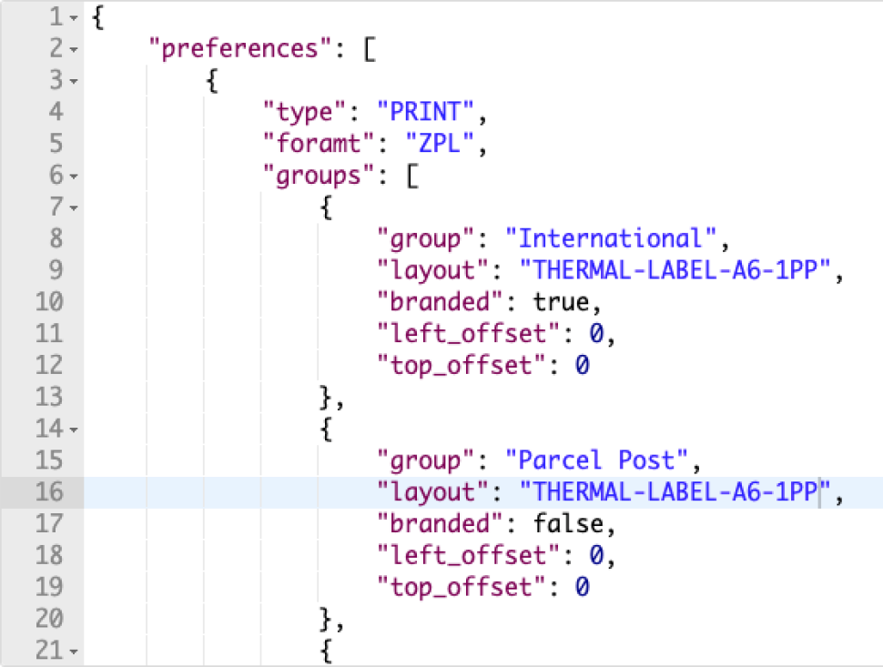 Screenshot of code:
Check under "preferences" and find the "format" value.
Change from PDF to ZPL