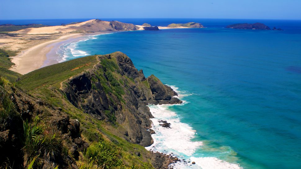 Aerial shot of Cape Reinga