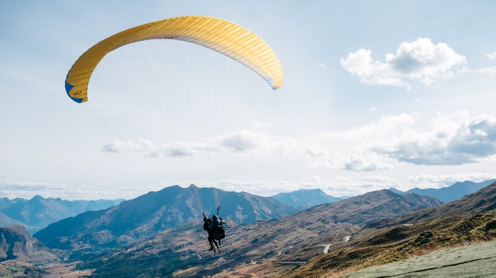 Parachuting over Queenstown